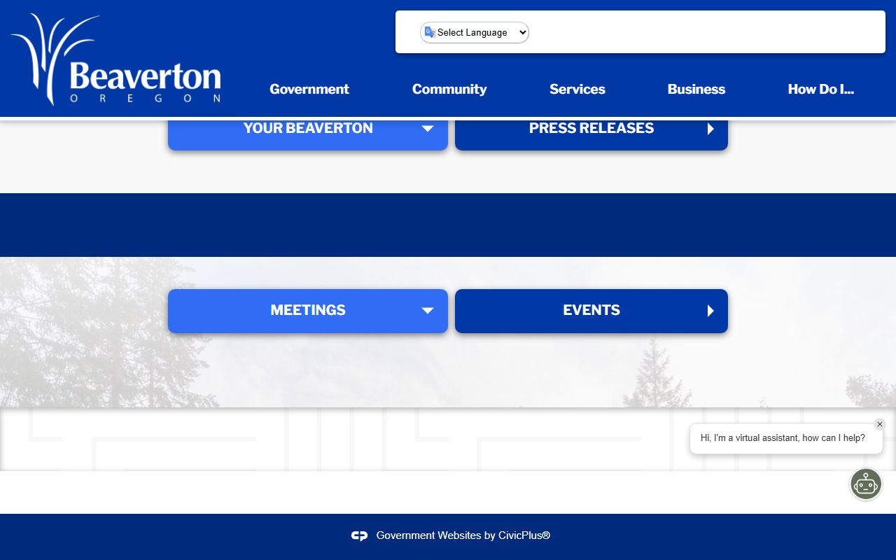 Beaverton Police resource page for background check records