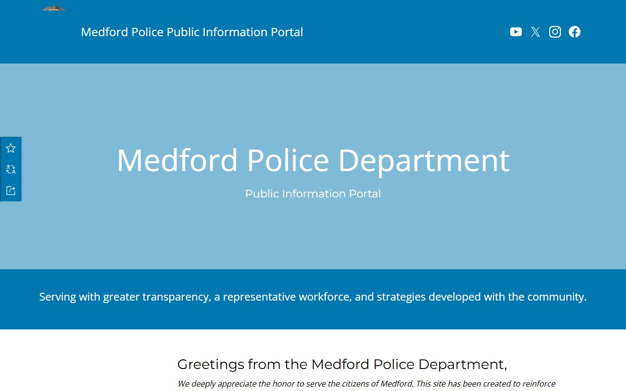 Medford Records Division background check resource