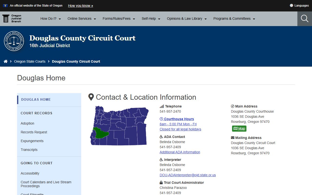 Douglas County Circuit Court background check records
