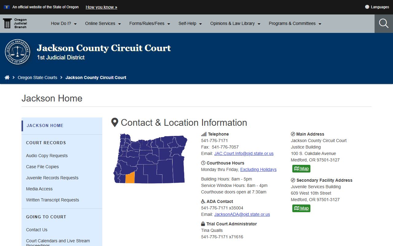 Jackson County Circuit Court background check records