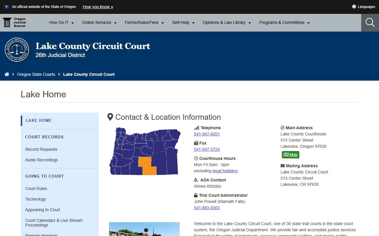Lake County Circuit Court background check records