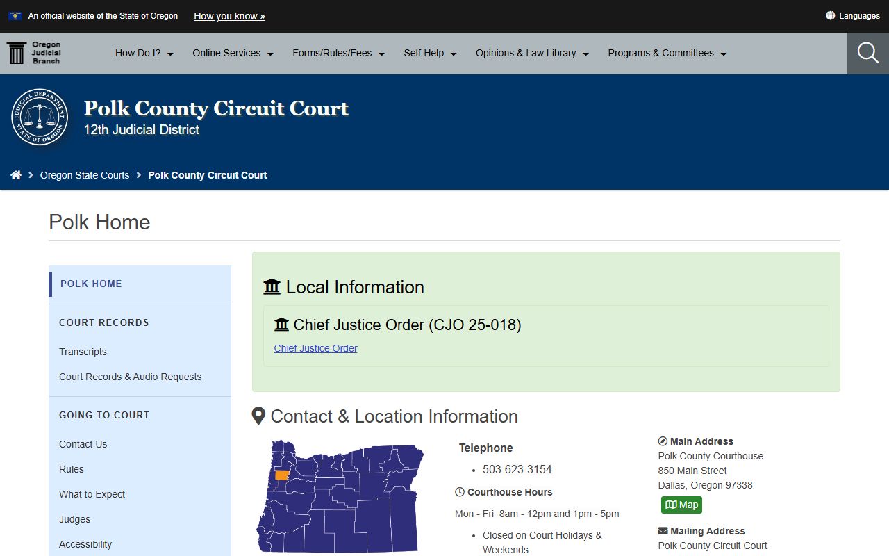 Polk County Circuit Court background check records