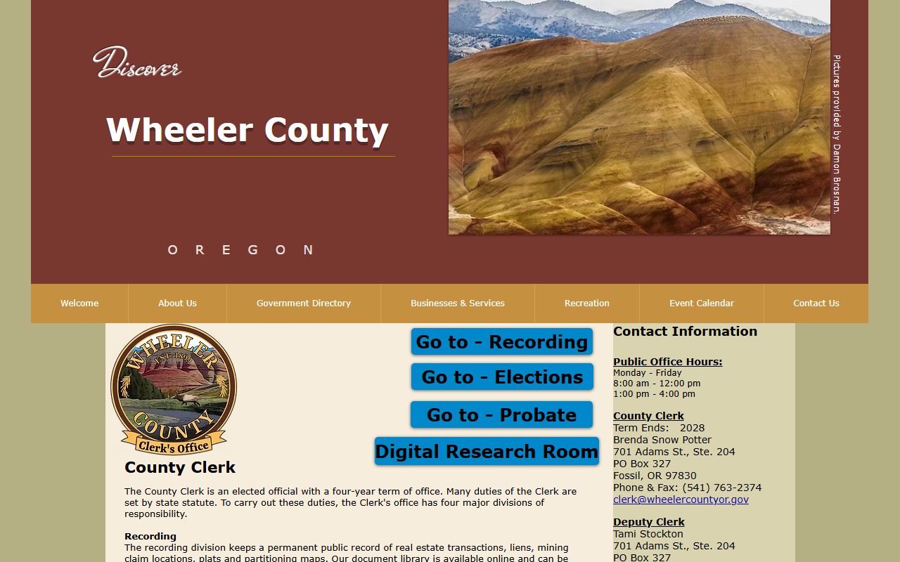 Wheeler County Clerk records and background check resources